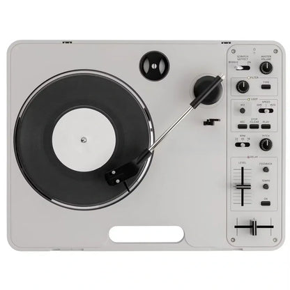 PORTABLE VINYL, BOLD CREATIVITY Built‑In Looper. Digital FX. Scratch‑Ready Fader. Battery Powered.