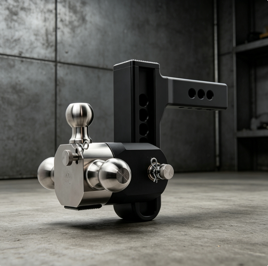 Heavy-Duty Adjustable Drop Hitch with Multi-Height Towing Capacity for Trucks