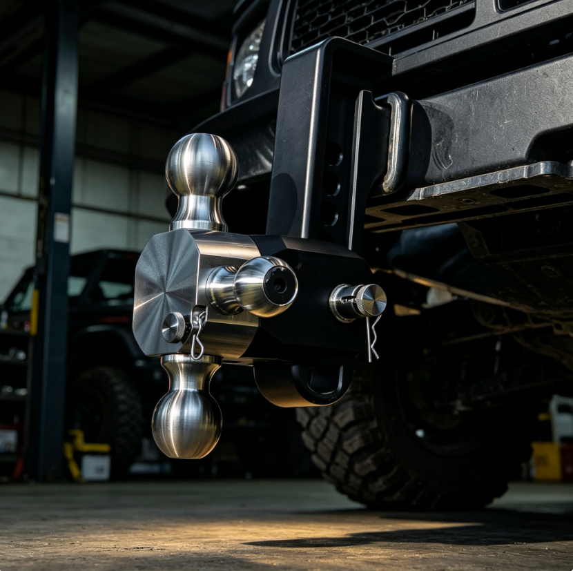 Heavy-Duty Adjustable Drop Hitch with Multi-Height Towing Capacity for Trucks