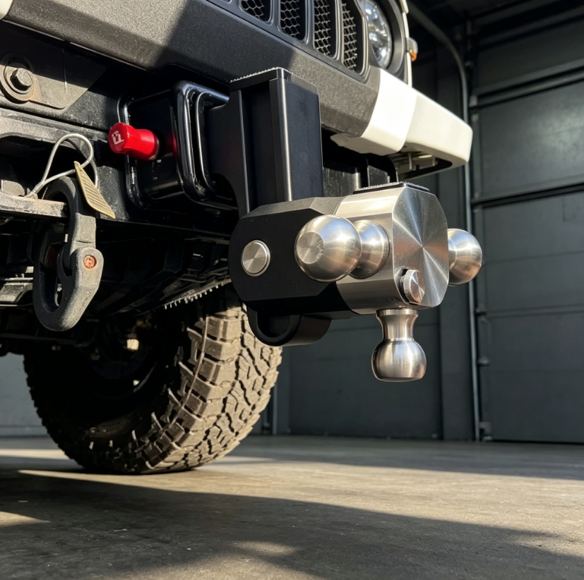 Heavy-Duty Adjustable Drop Hitch with Multi-Height Towing Capacity for Trucks