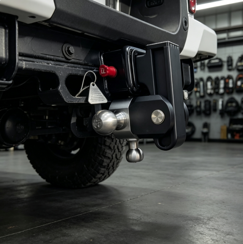 Heavy-Duty Adjustable Drop Hitch with Multi-Height Towing Capacity for Trucks